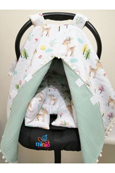 Babies Dream Pikeli Muslin Kumaştan Puset Örtüsü Ve Minderi