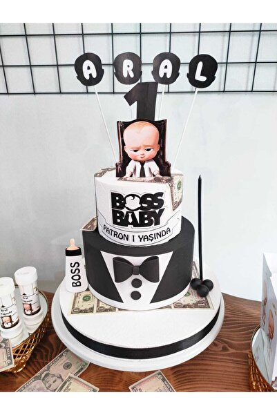 PartyMasalı Patron Bebek Maket Pasta