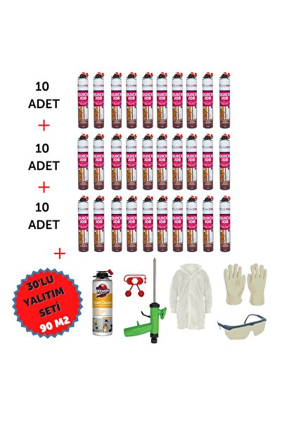 Whitechem Yalıtüp Poliüretan Isı Ve Ses Yalıtım Köpük 30adetx930gr+1 Tabanca+...