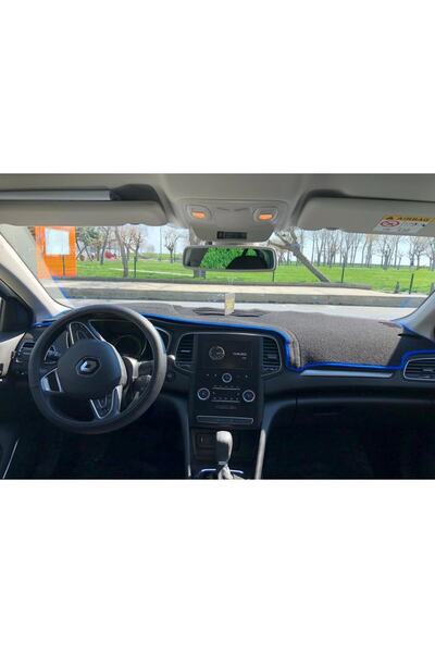 LeeWillson سجادة حماية صندوق القفازات مناسبة لموديلات رينو ميجان 4 بحافة سوداء اللون أصفر