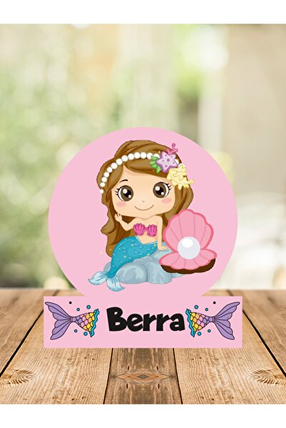 Melek Atölye - Bebek Çocuk Resimli Doğum Günü Ahşap Magnet Mıknatıslı Deniz K...