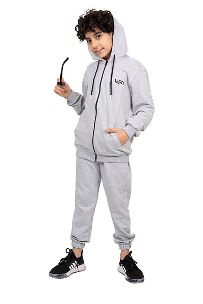 Jonny kids Zippered Hooded Tracksuit Set