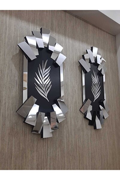 TUĞBArt 2li Tablo 3 Boyutlu Piyano Model Gümüş Renk Aynalı Pleksi