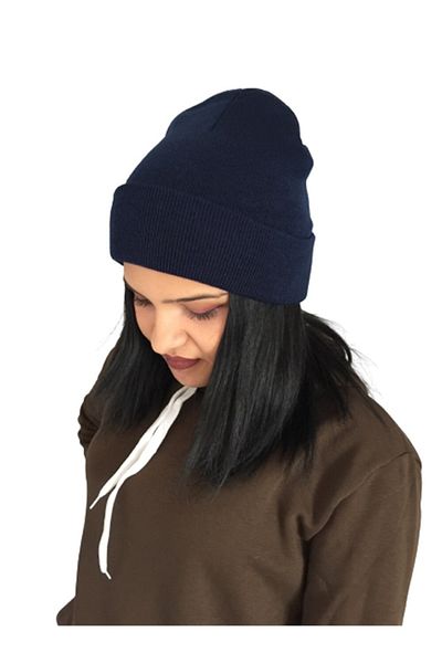 Nixora Унисекс шапка Basic Beanie в тъмносиньо