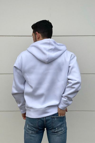 MBEY1989 Hanorac alb supradimensionat Mbey - Unisex
