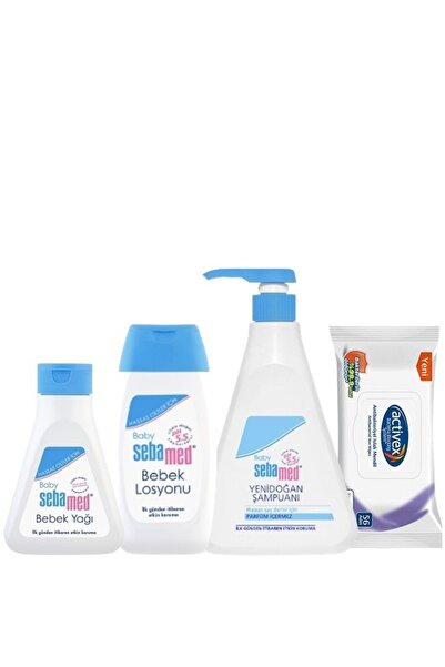 Sebamed شامبو الأطفال حديثي الولادة 500، زيت الأطفال 150، لوشن الأطفال 200، م...