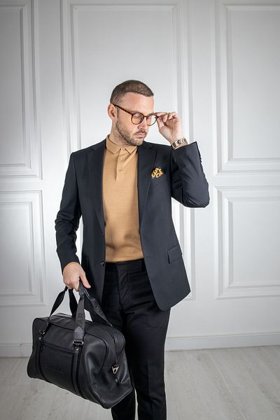Sarar Interview Cerruti Fabric Black Blazer Jacket