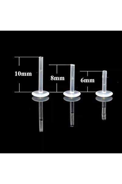 Bylin Bioplast Piercing Set, Bioplastik Dudak Piercingi/bioplast Kıkırdak Piercingi - 3 Adet