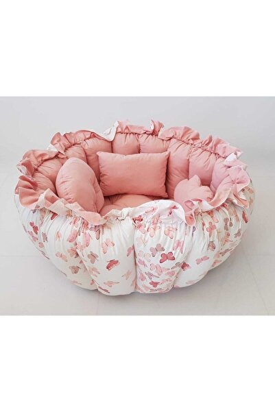 Sleep And Play Mat Cotton Fabric Powder Butterfly