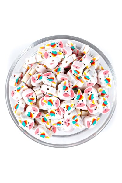 yfhobi 10 Adet - Polimer Fimo Boncuk, Unicorn Kedi Figür Polimer Kil Boncuk. ...