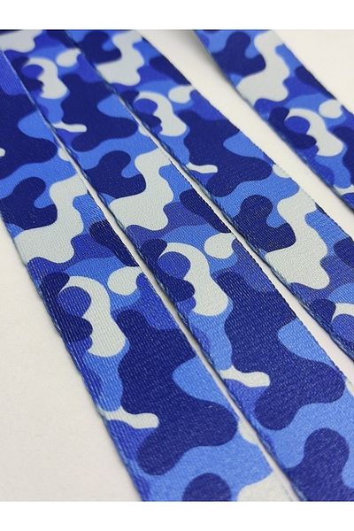Firebird Takı Aksesuar Ve Kamp Malzemeleri Recycled Printed Column 20 mm Blue Camouflage Pattern 5 m