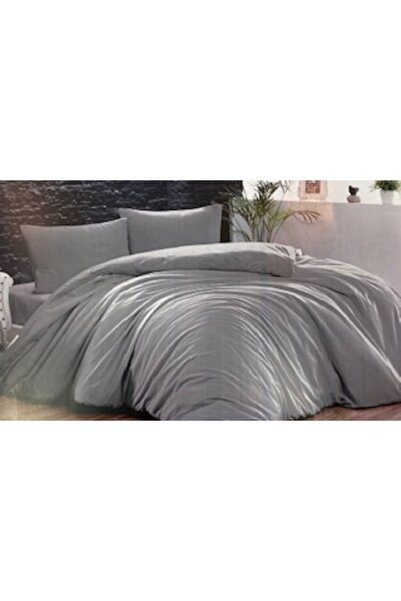 Paradise Сірий бавовняний односпальний комплект постільної білизни