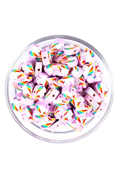 yfhobi 10 Adet - Polimer Fimo Boncuk, Unicorn At Desenli Polimer Kil Boncuk. ...
