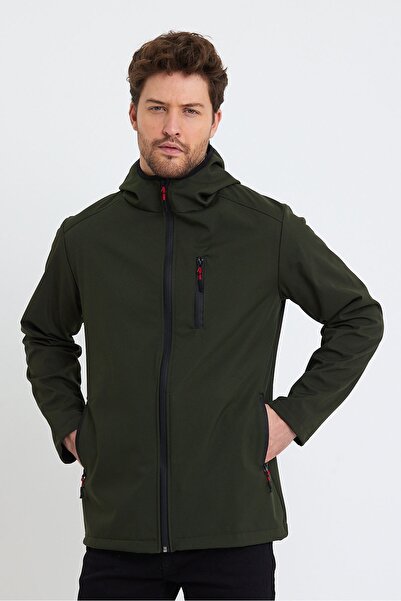 GENIUS STORE Κατάστημα Ανδρικό παλτό Fleece Softshell Αδιάβροχο αθλητικό μπουφάν εξωτερικού χώρου με 3 τσέπες