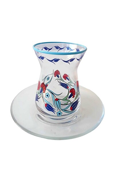 kapadokyahediyelik Desenli Çay Bardağı 2'li Set Halinde