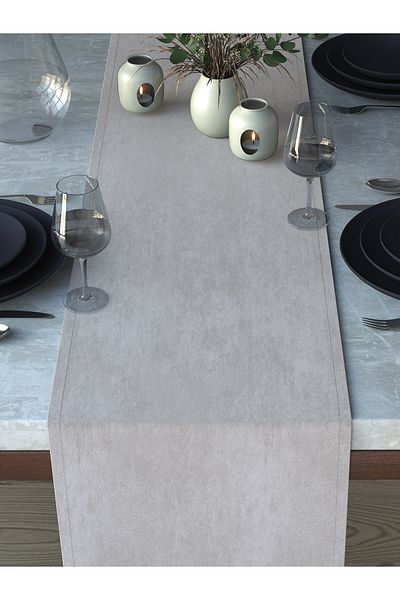 Demor Home Velvet Textured Snow White Runner