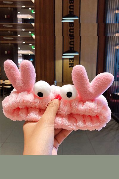H&E DESIGN Plush Cute Deer Makeup And Bath Headband