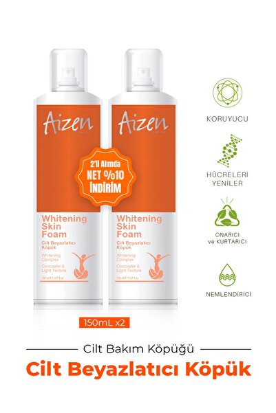 Aizen Beyazlatıcı Krem Köpük - 2 Adet - Renk Tonu - Kararmalar - Kadın & Erke...