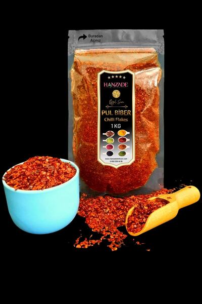 Hanzade Bitkisel Pul Biber Ince Orta Acı 1 Kg