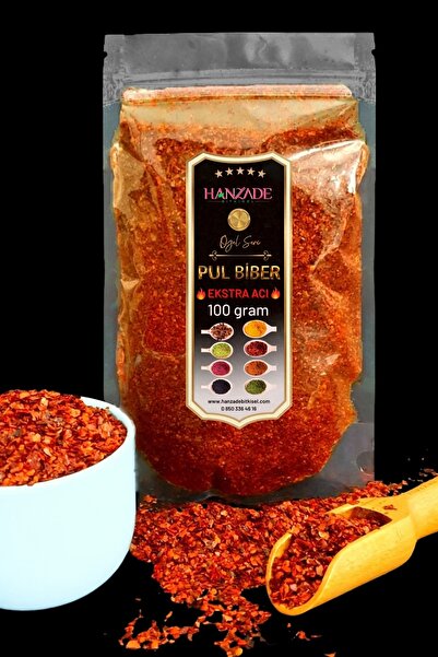 Hanzade Bitkisel Pul Biber Ekstra Çok Acı 100 Gr