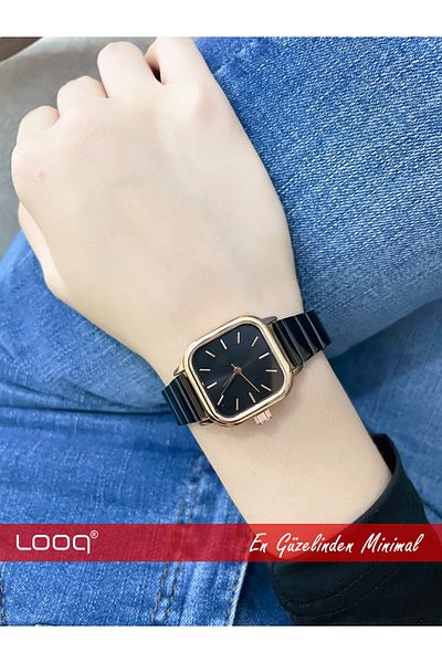 LOOQ الحد الأدنى من ساعة اليد النسائية