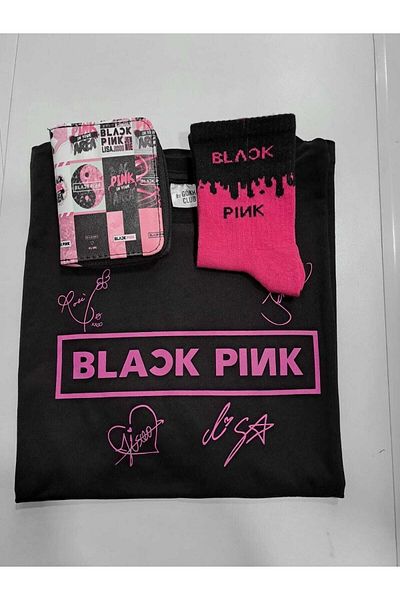 GC GÖKHAN CLUB Blackpink T Shirt Πορτοφόλι Κάλτσες