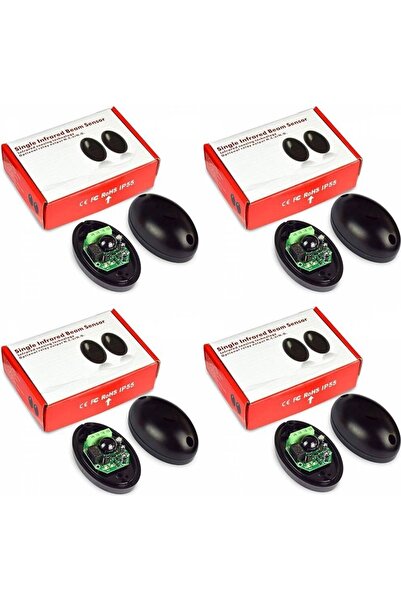 SONEX مجموعة من 4 أجهزة استشعار للسلامة تعمل بالطاقة الشمسية متوافقة مع بوابا...