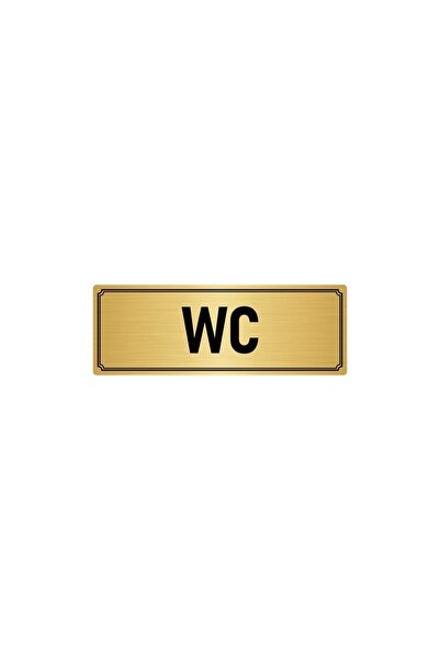 Metal Orientation Plate, Department Door Noun Wc 5x20 Cm Gold Color