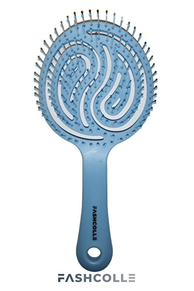 Fashcolle Mavi Üç Boyutlu Oval Saç Fırçası