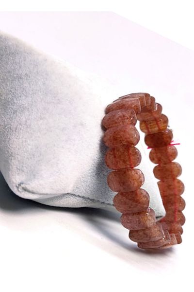 Efsoon Organics Natural Stone Bracelet Special Cut Rose Quartz