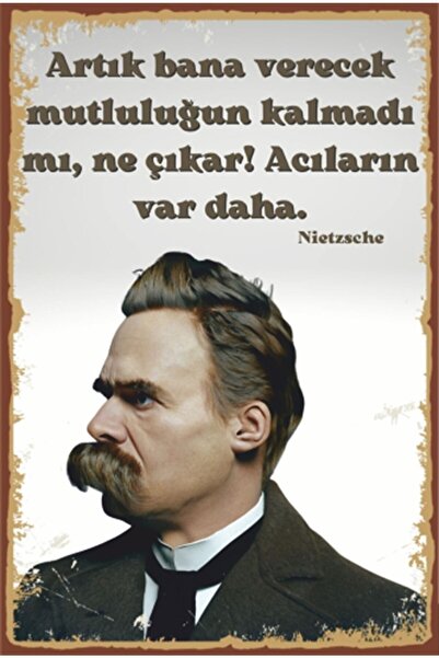 Hayat Poster Nietzsche Retro Ahşap Poster
