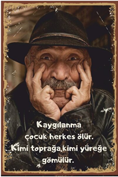 Hayat Poster Tuncel Kurtiz Sözleri Retro Ahşap Poster