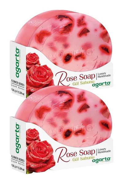 Agarta Natural Flower Garden Soap Rose 150g 2 Pieces