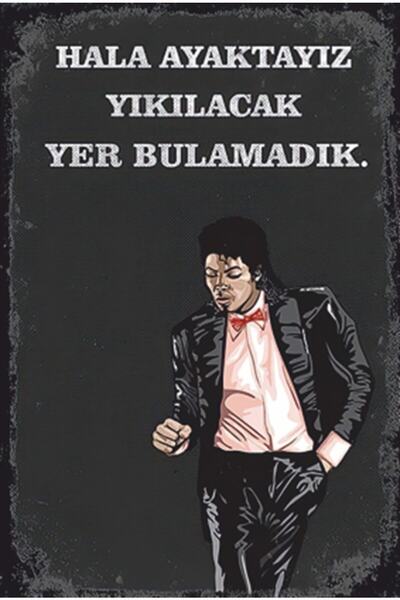 Hayat Poster Michael Jackson Retro Ahşap Poster