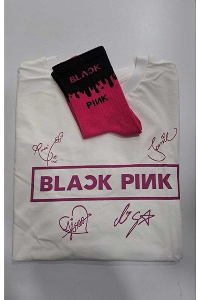 GC GÖKHAN CLUB Blackpink Unisex Tshirt Συνδυασμός κάλτσες