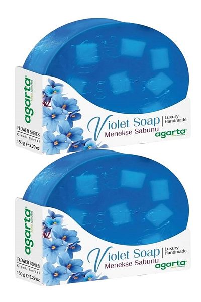 Agarta Natural Flower Garden Soap Violet 150g 2 Pieces