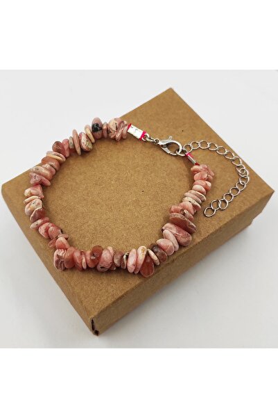 ByKolyeucum حجر الرودوكروسيت الطبيعي - سوار مكسور