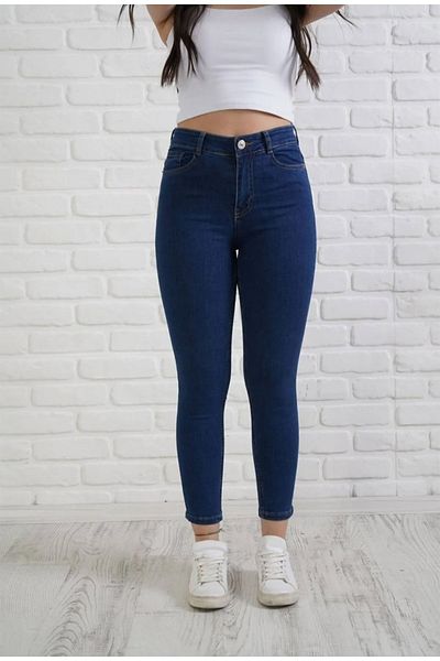 LAMİRA Pantaloni skinny de damă albastru închis