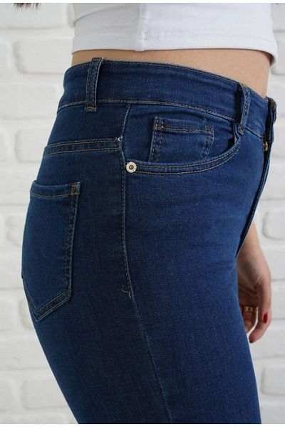 LAMİRA Pantaloni skinny de damă albastru închis