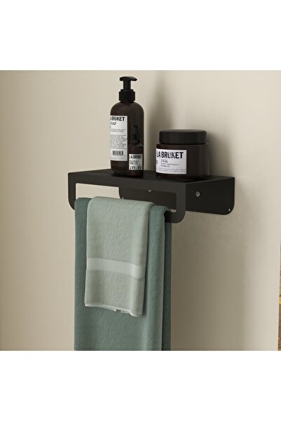 Dione Store Suport de baie din metal, suport pentru prosoape cu raft, suport ...