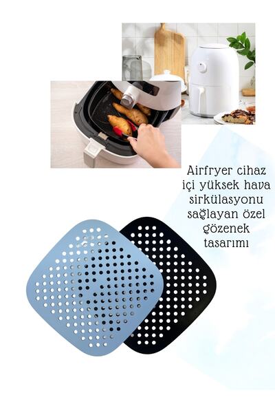 harım Airfryer Silikon Kare Pişirme Matı - 17cm