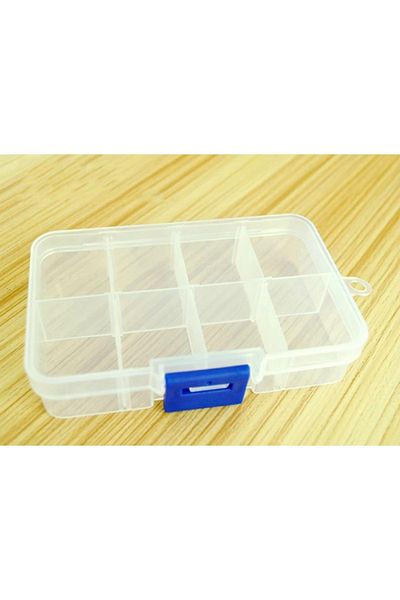 OzanTuhafiye 8 Compartments Adjustable Plastic Organizer Box Sewing Box Jewelry Box Organizer Box