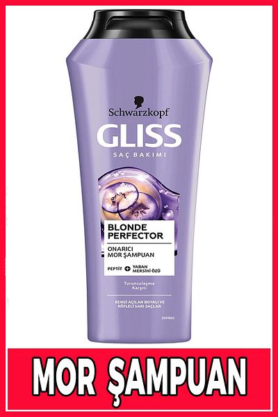 Gliss Protective Bakam Yapam Purple Shampoo for Dyed Hair, Additive-Free and Natural 250ml