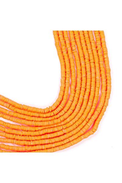 yfhobi 1 Dizi (40 Cm) - 4 Mm Fimo Boncuk, Nar Çiçeği Renk Polimer Fimo Boncuk...
