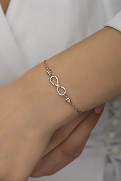 klas gümüş Sonsuzluk Figürlü Bileklik-925 Ayar Gümüş