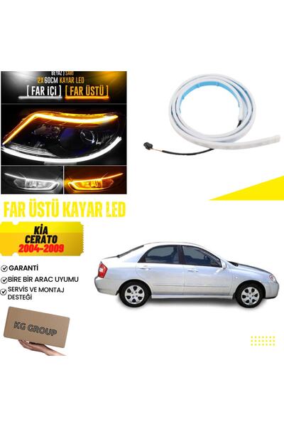 KG GROUP Tiger Marketing Kia Cerato 2005 Far Üstü Kayar Led Selamlamalı