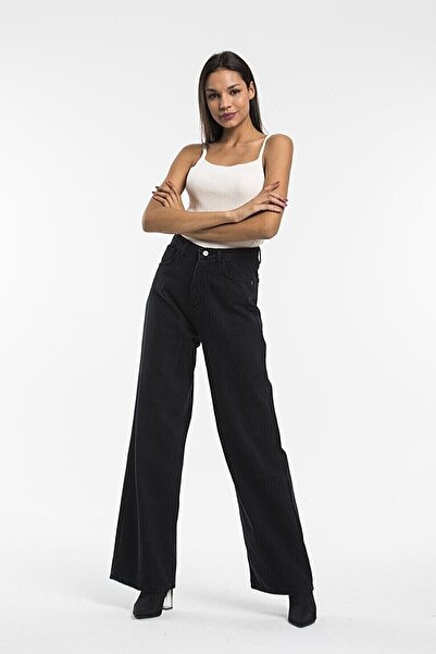 Livik Гъвкави широки дънки от ликра с висока талия