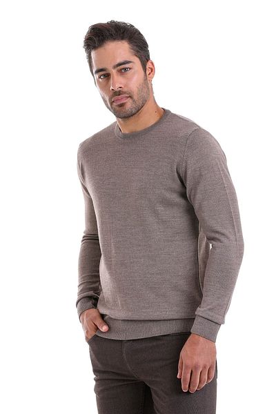 Hatemoğlu Μάλλινο πουλόβερ Mink Comfort Fit Plain Crew Neck