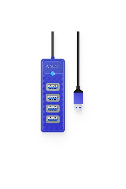 Orico Usb3.0 4 Portlu 5gbps Çoklu Usb Bağlantı Noktası Çoklayıcı Hub, 15cm, Mavi, Pw4u-u3-015-bl LT07CA106