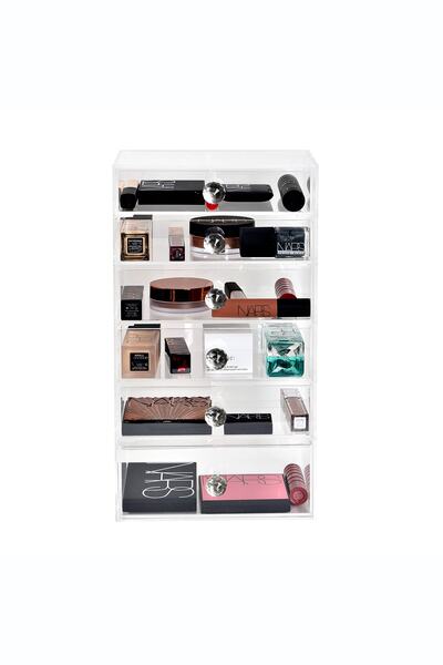 Beauty InsideOut 6 Katlı Pleksi Makyaj Organizeri